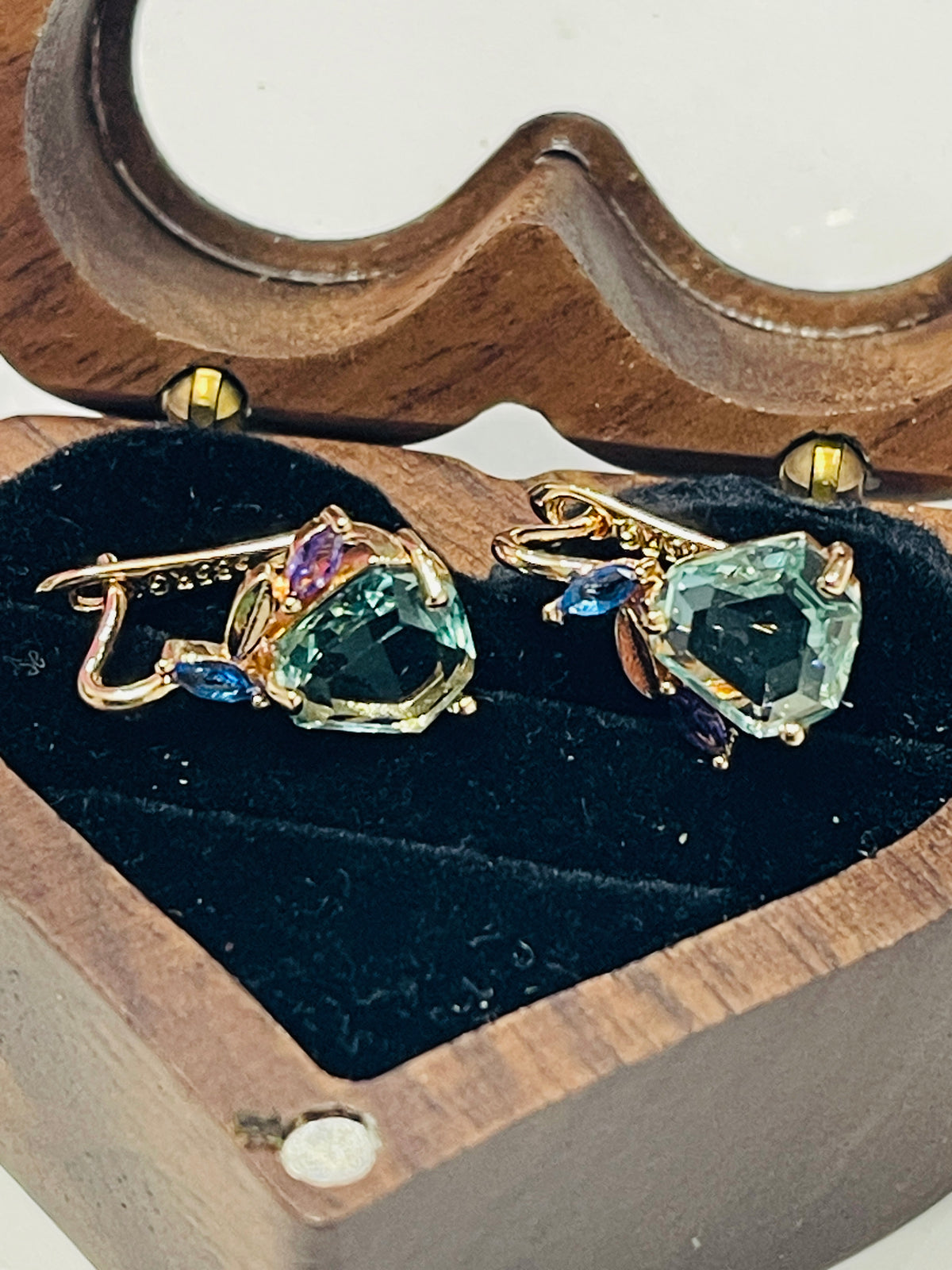 14k Rolled Gold Multicolour Zirconia Earrings