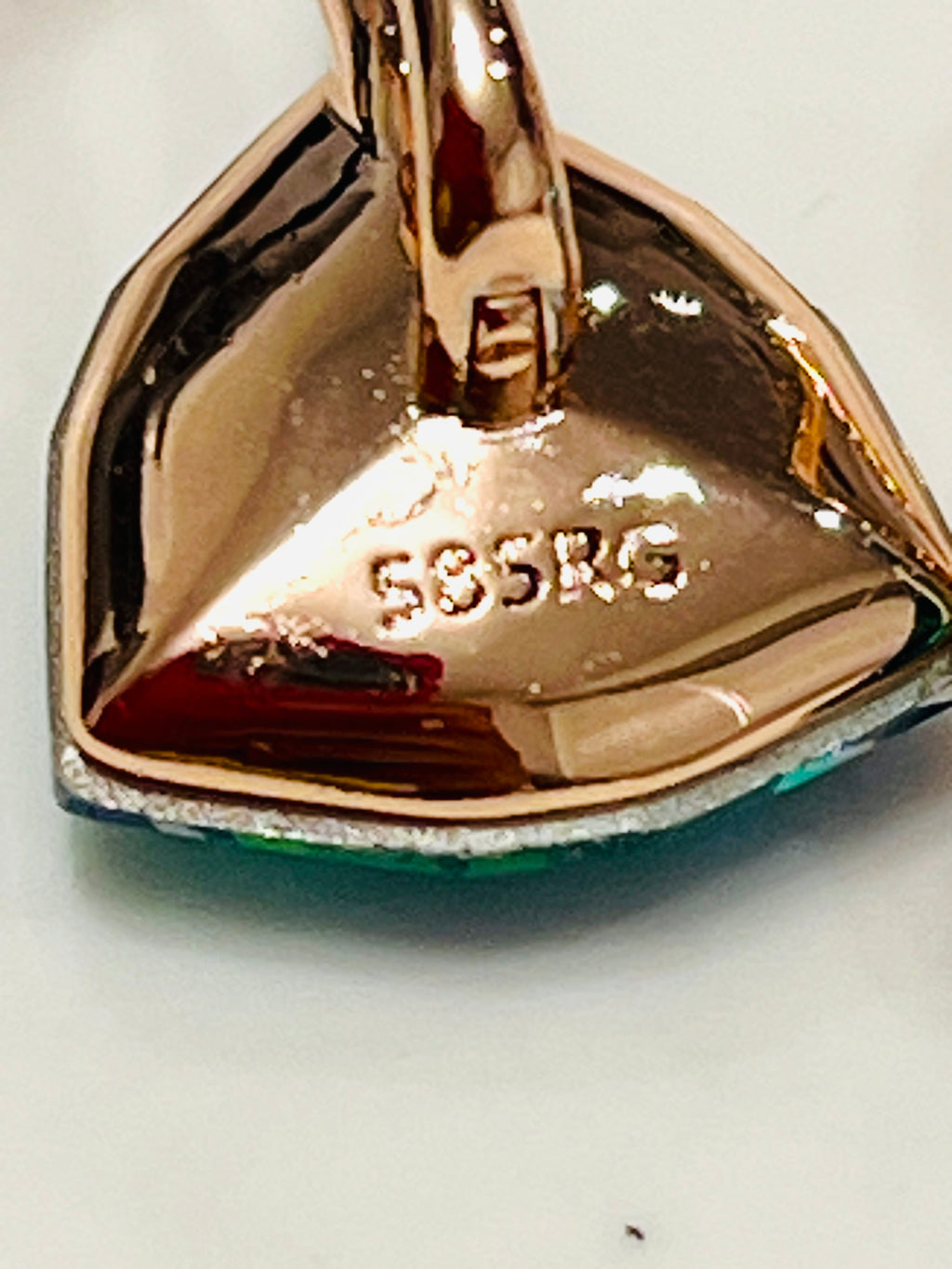14k rose Gold-filled Trillion-Cut earrings