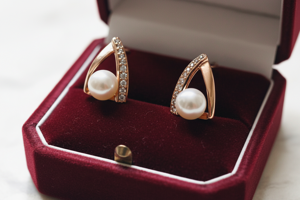 14k Rolled Gold Pearl Simplistic Earrings