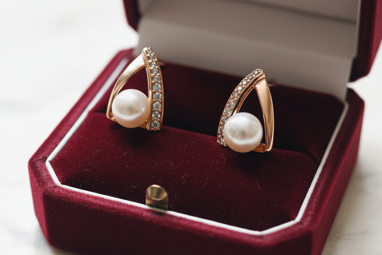 14k Rolled Gold Pearl Simplistic Earrings