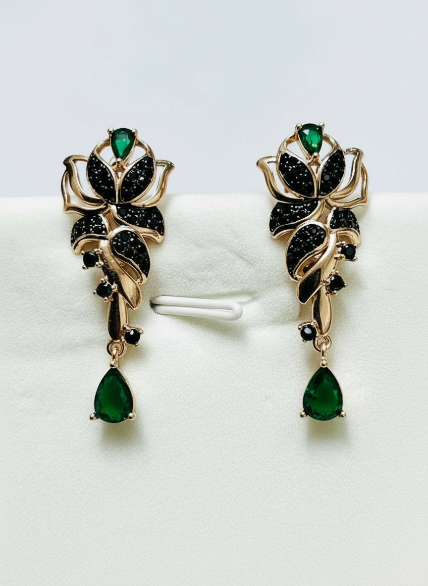 14k Rolled Gold Rose Earrings