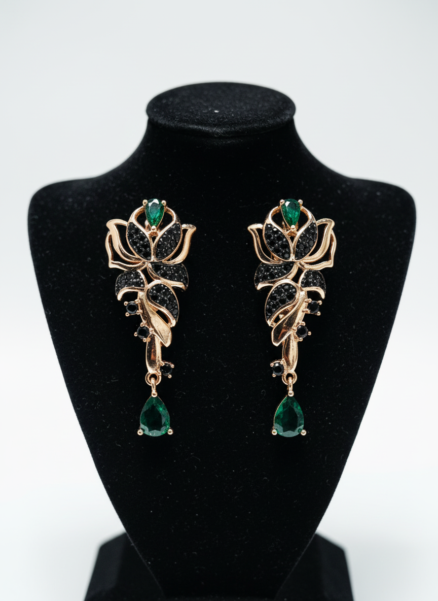 14k Rolled Gold Rose Earrings