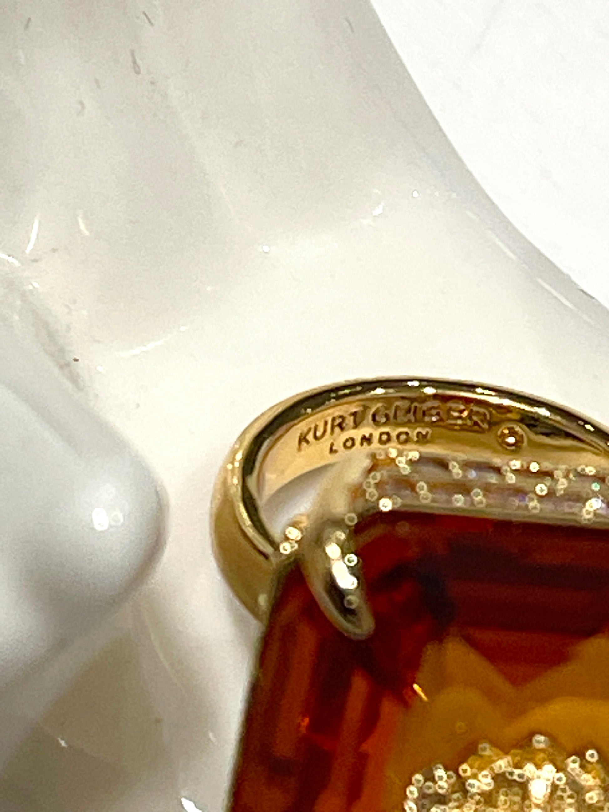 Kurt Geiger Statement Crystal Cocktail Ring (only size 9)