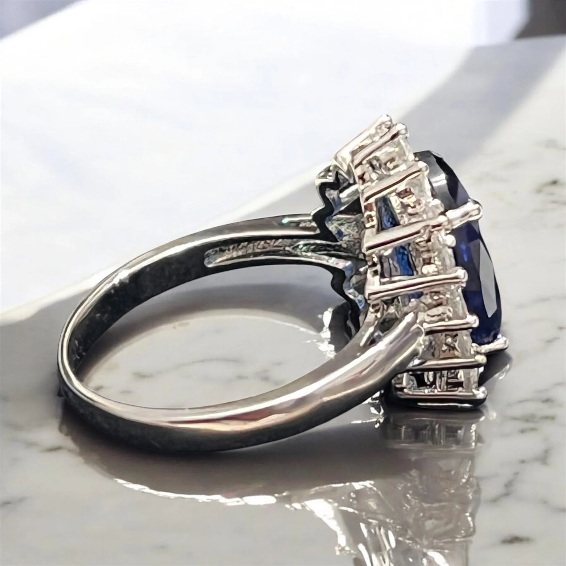 Stunning Sapphrie Princess Diana Ring