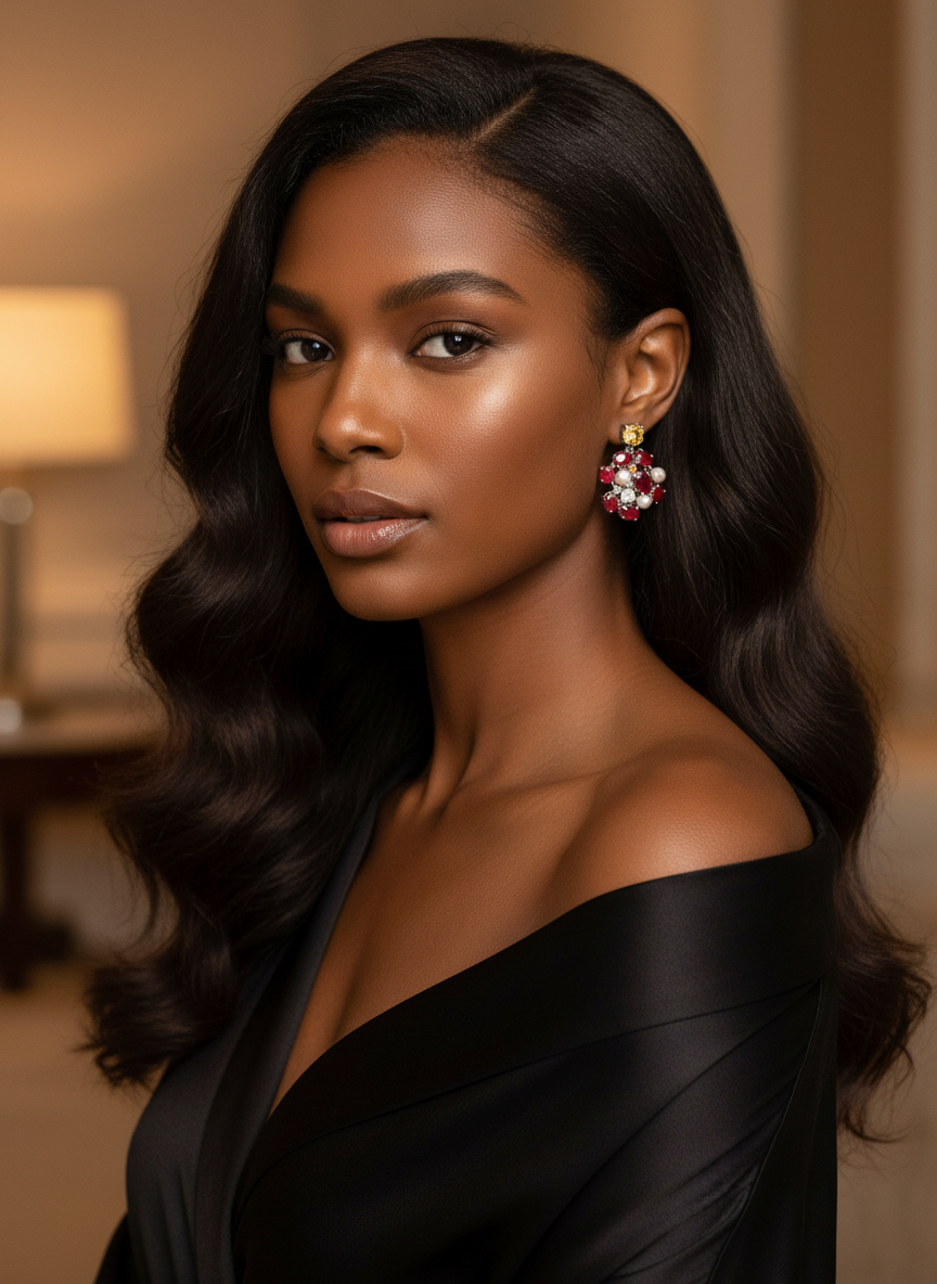 Handmade Yellow & Padparadscha Sapphire Earrings – Sterling Silver, Rhodium Plated