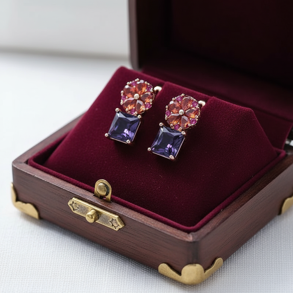 14k Rolled Gold Flower and Minimalistic Earrings