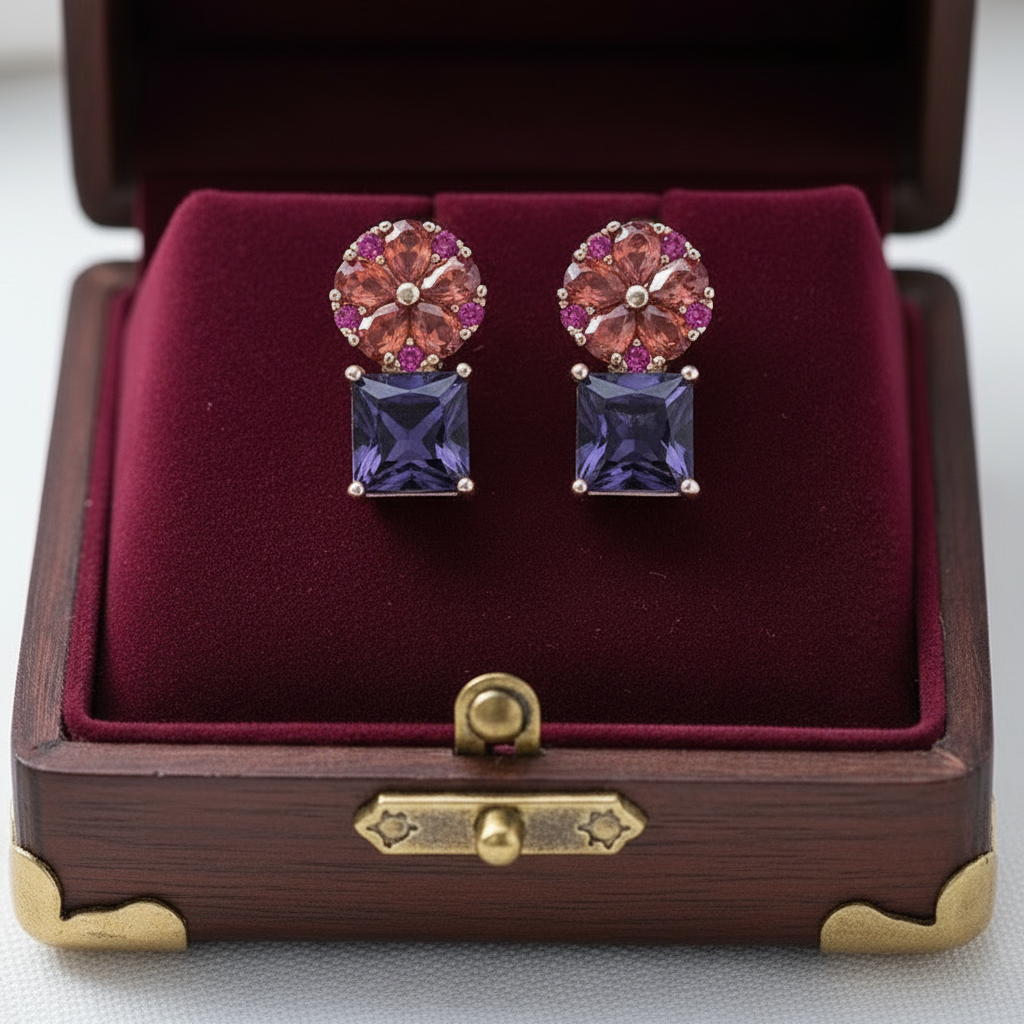 14k Rolled Gold Flower and Minimalistic Earrings