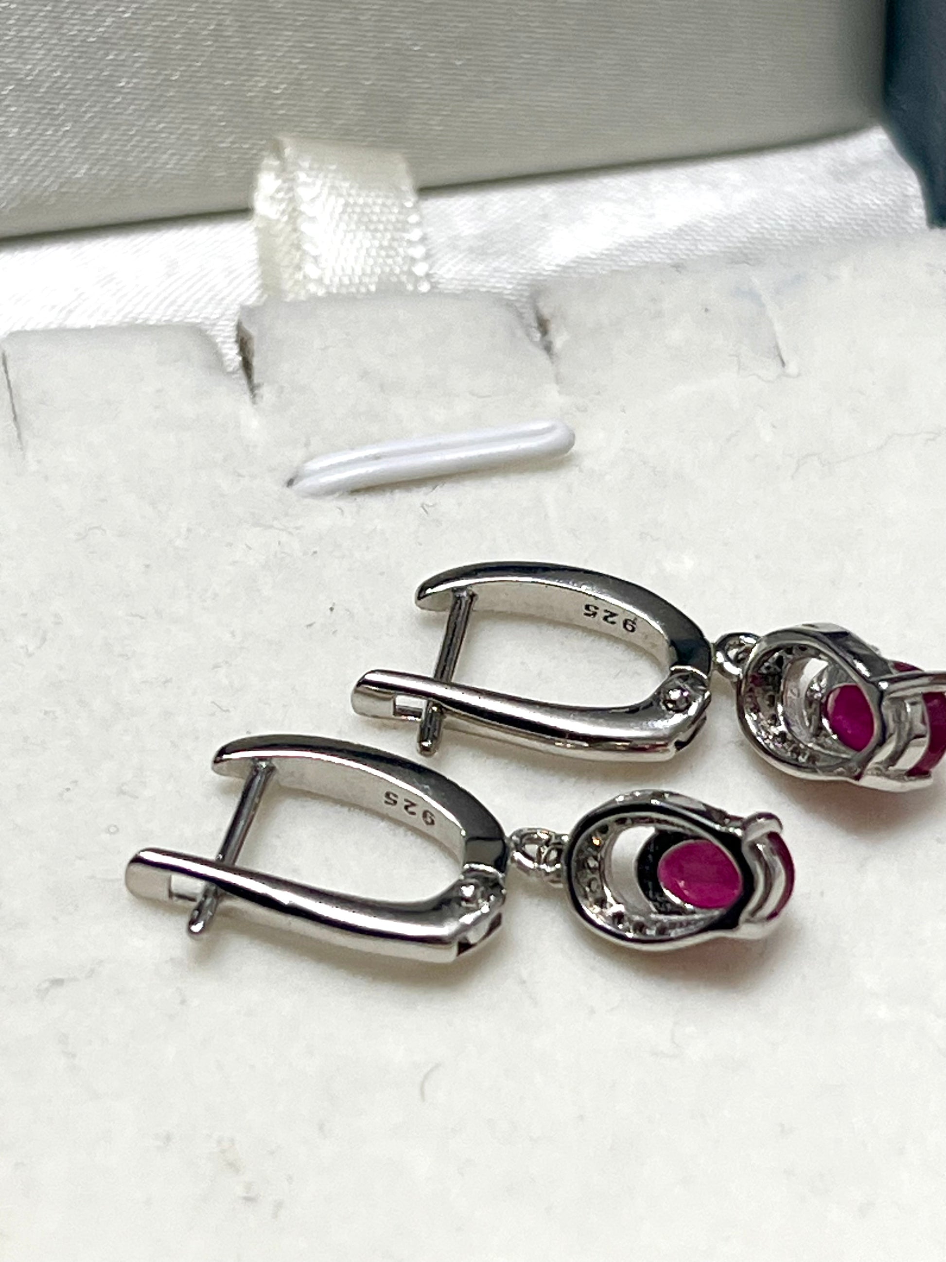 Handmade Burmese Pink Ruby Earrings