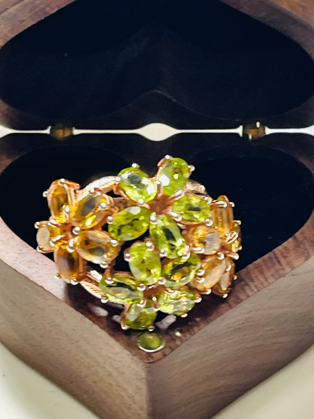 Handmade Genuine Citrine and Peridot Set