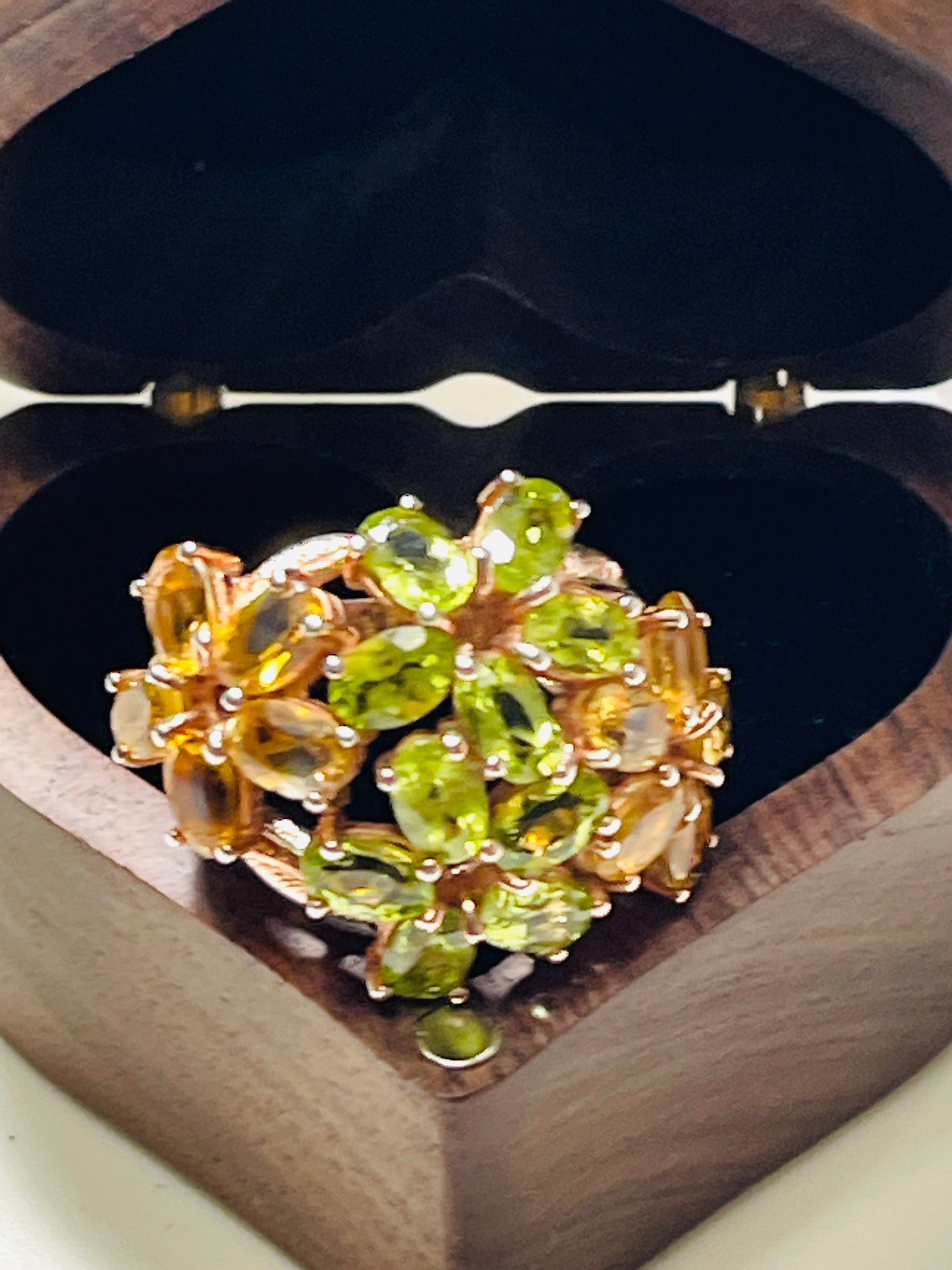 Handmade Genuine Citrine and Peridot Set