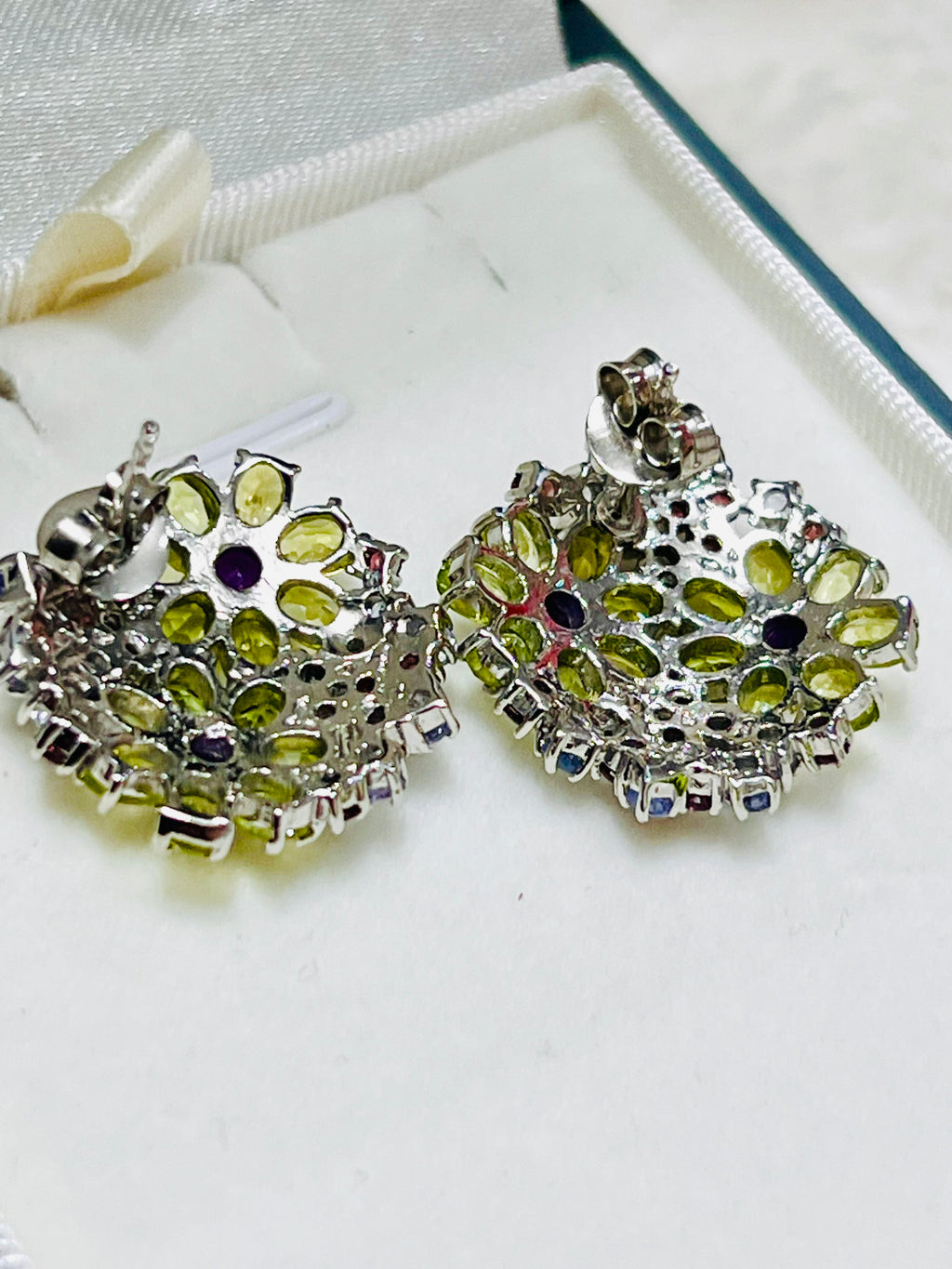 Handmade Stunning Bouquet Natural gemstones earrings