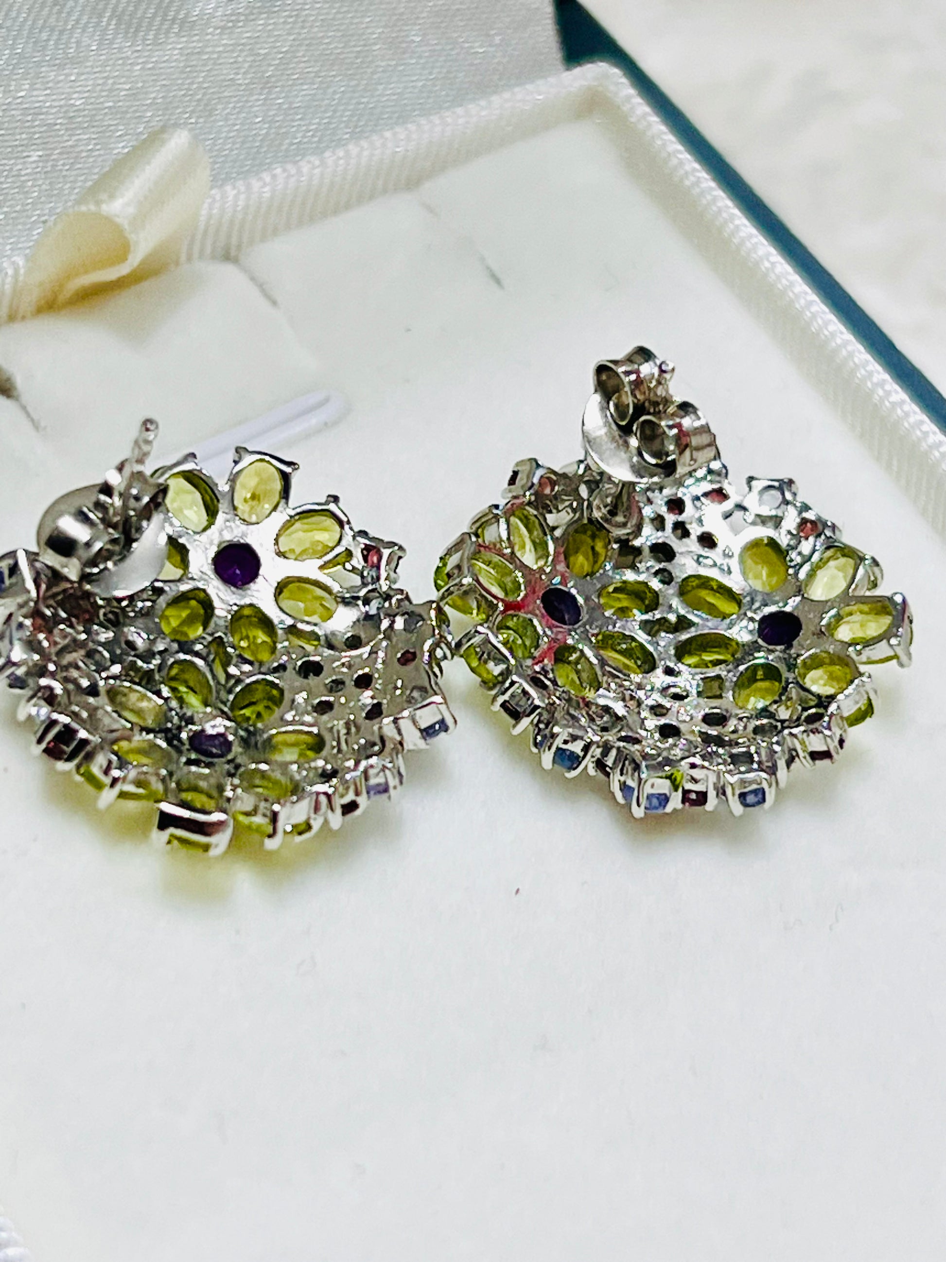 Handmade Stunning Bouquet Natural gemstones earrings