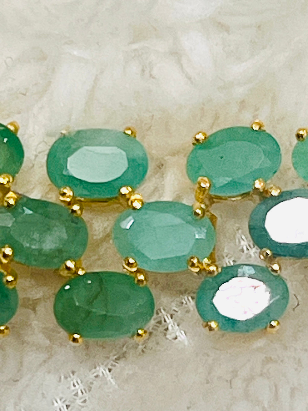 Handmade Natural Stunning 38CT  Emerald necklace- Exquisite Collection