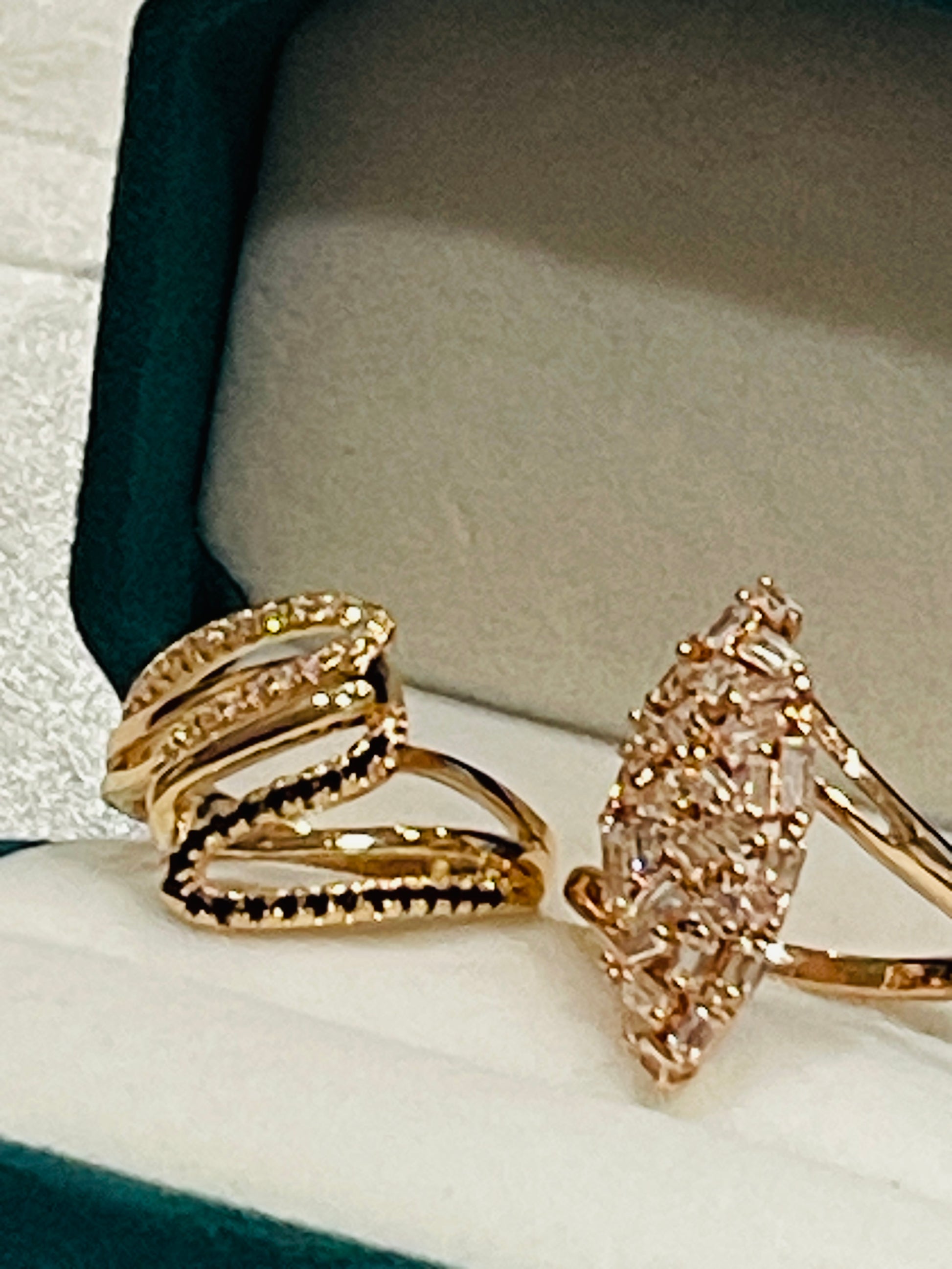 14k Rolled gold Ring Set