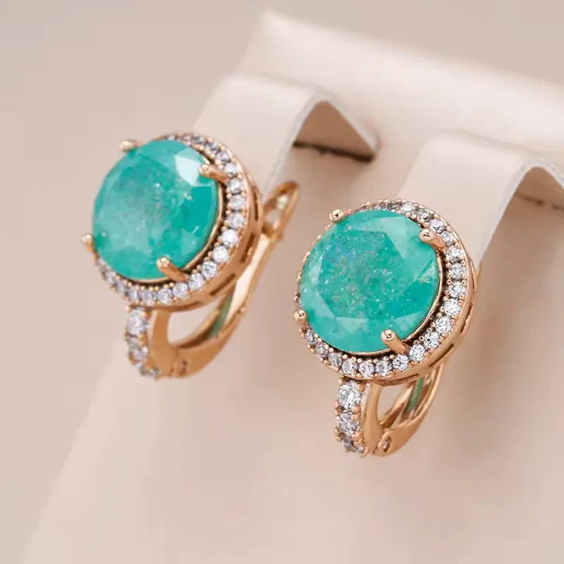 Frosted Opal Icon Earrings in 14K Rolled Gold