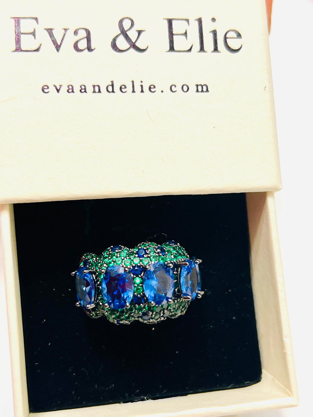 Sapphire Mirage Cocktail Ring