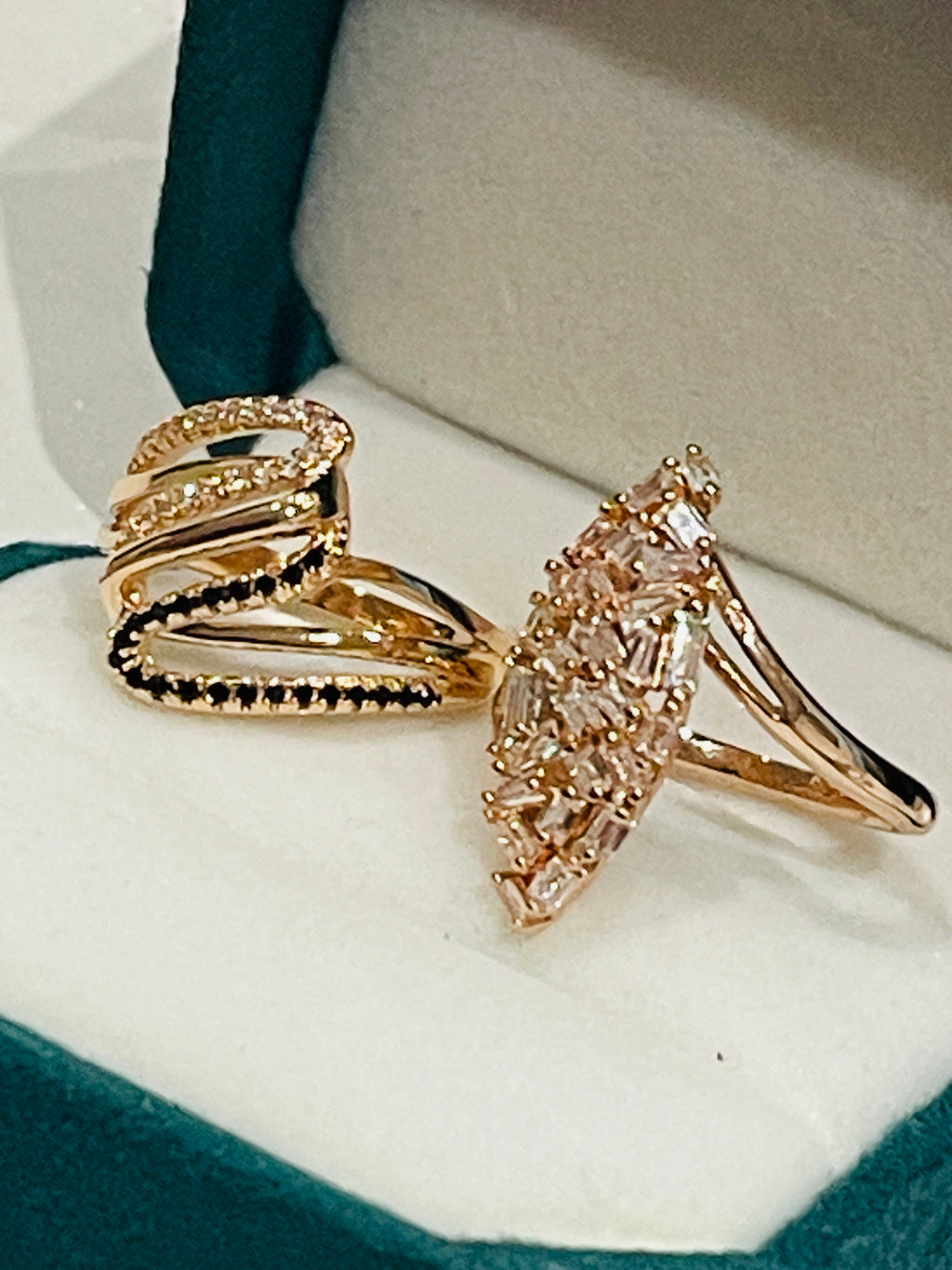 14k Rolled gold Ring Set