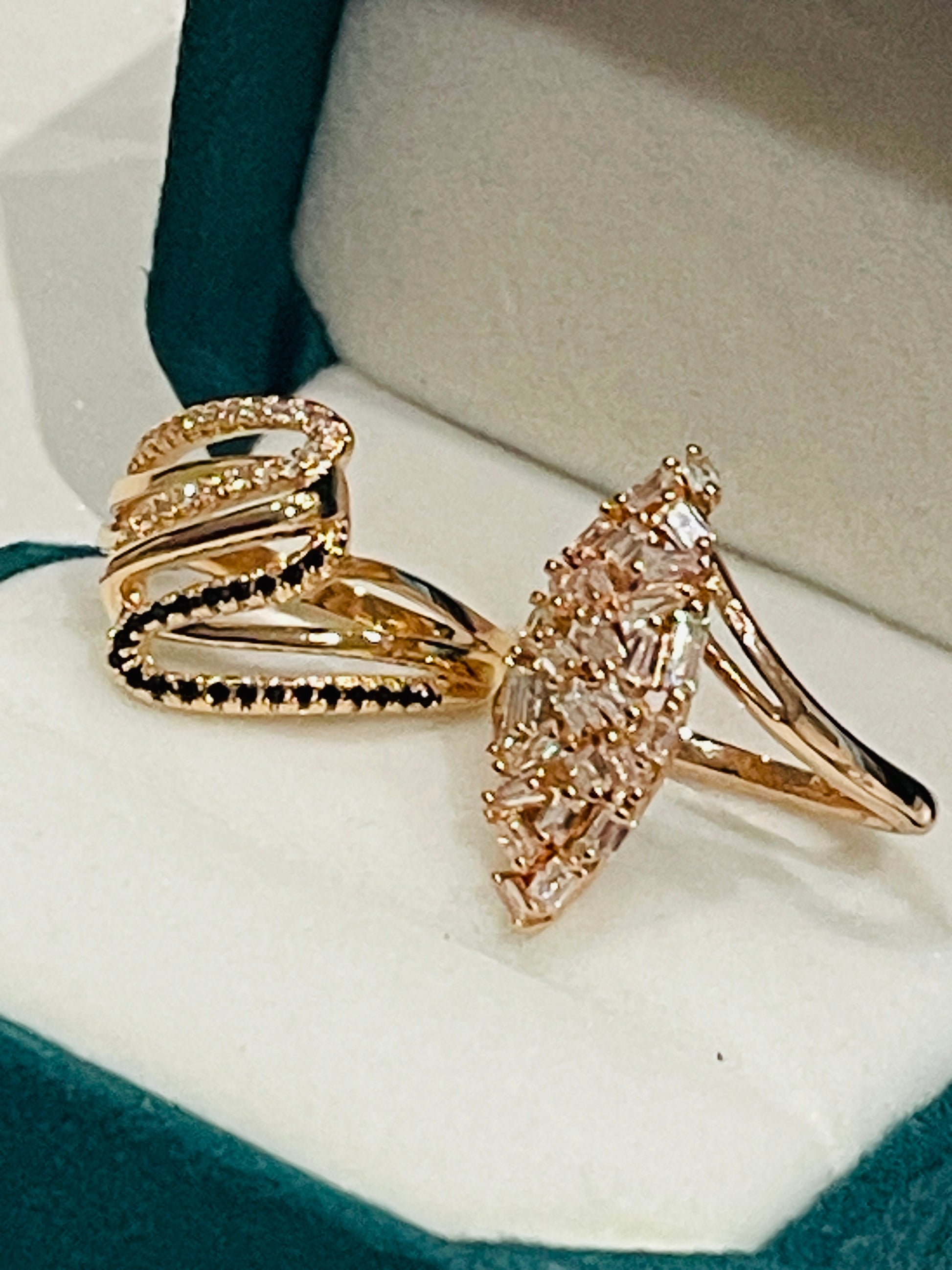14k Rolled gold Ring Set