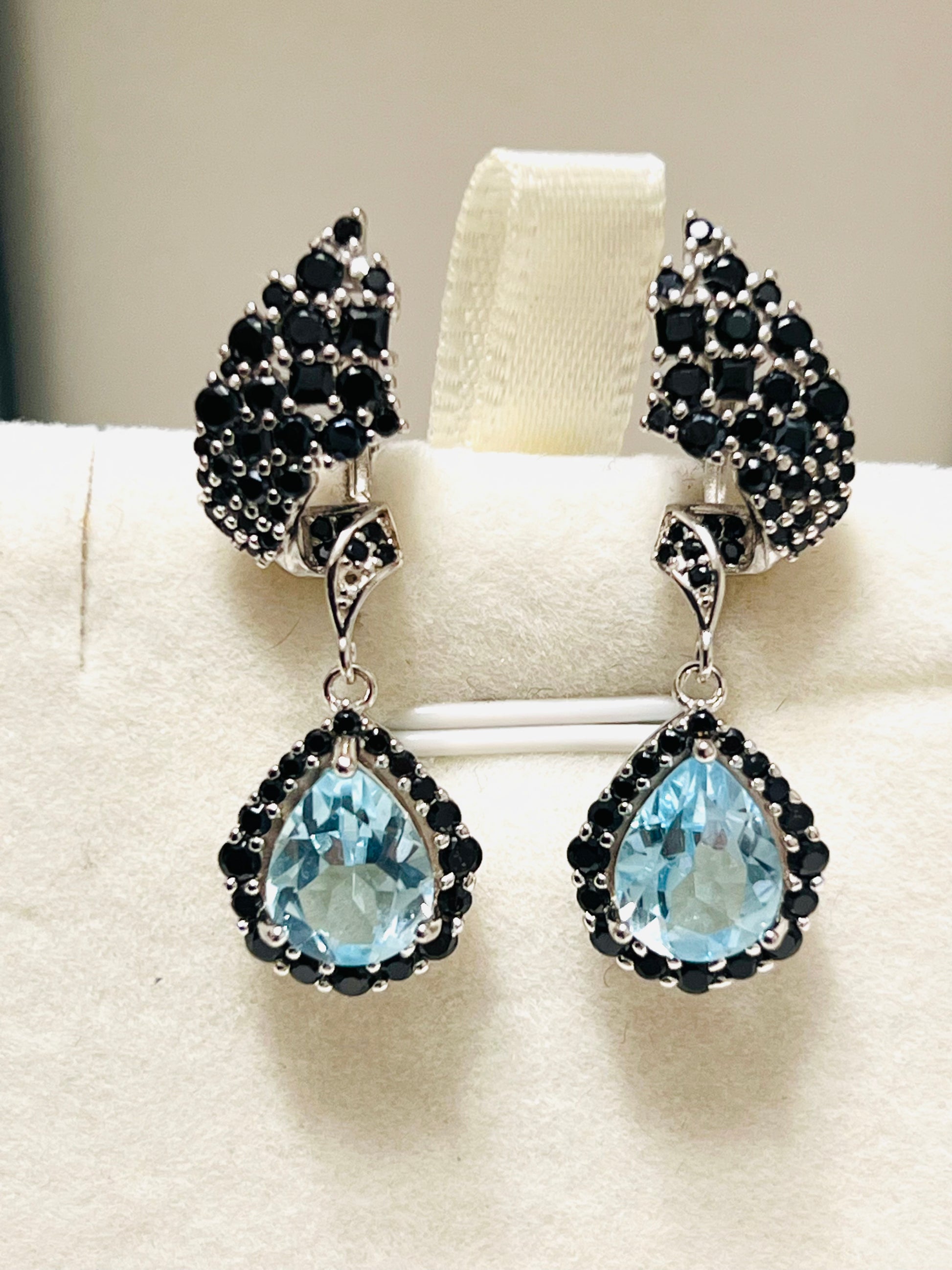 Handmade Natural Topaz and Spinel Set
