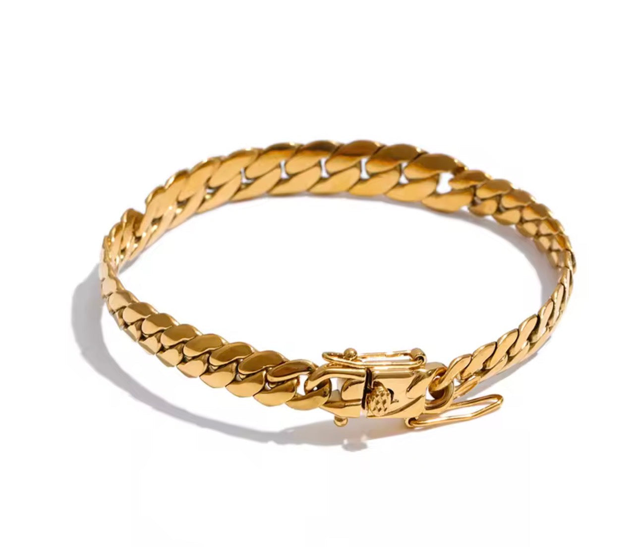 Statement Cuban Waterproof Bracelet- waterproof, anti tarnish