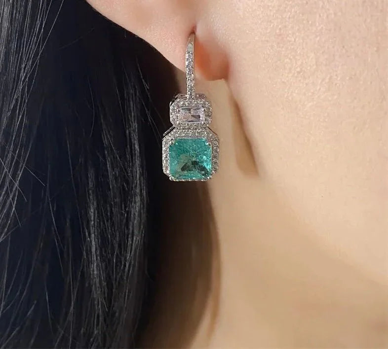 Gorgeous Princess Frosted Gem Bling Earrings.