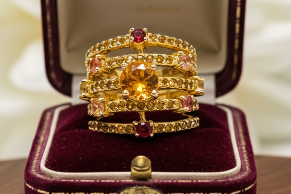 Handmade Genuine coloured Sapphire Ring