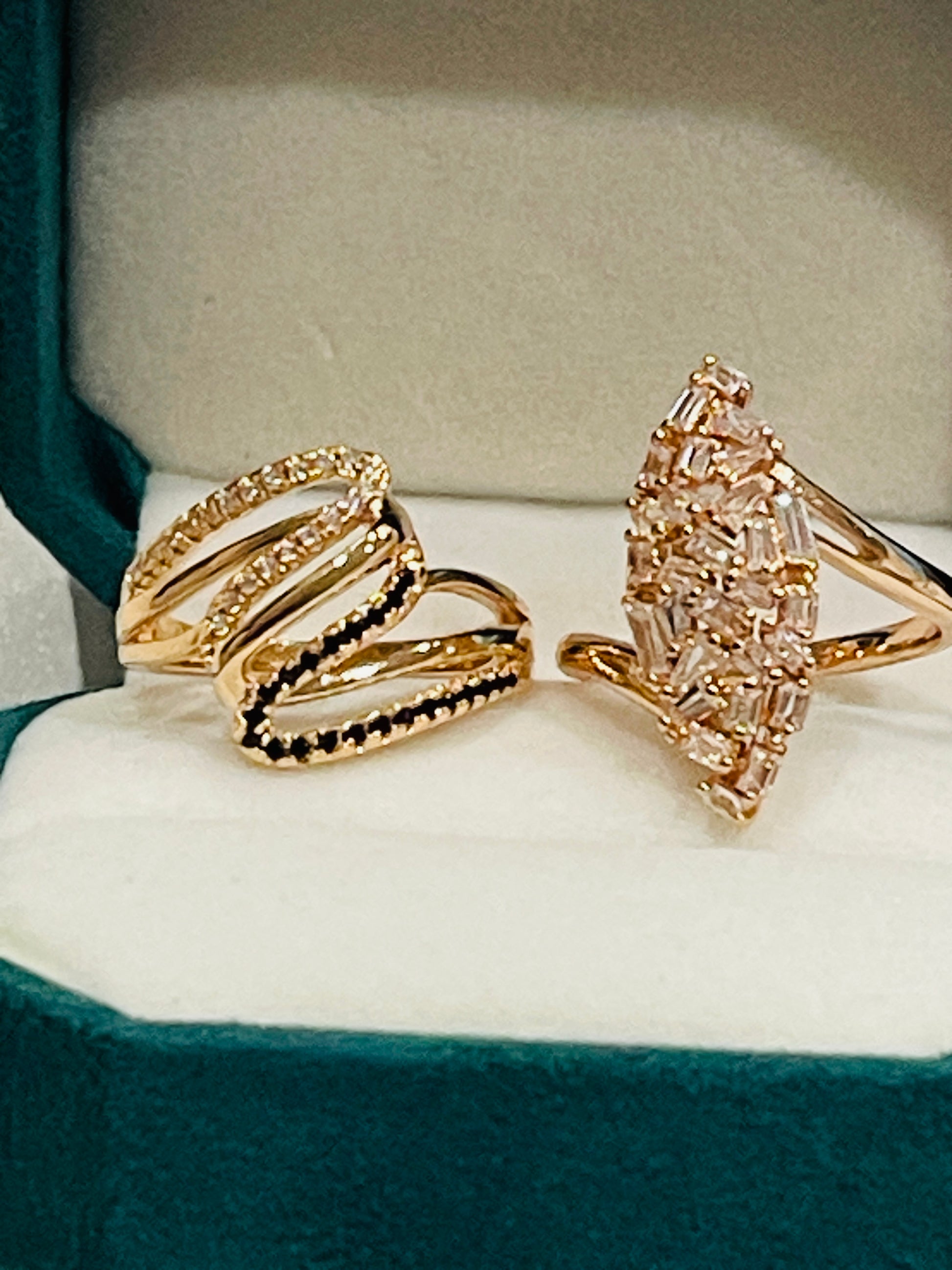 14k Rolled gold Ring Set