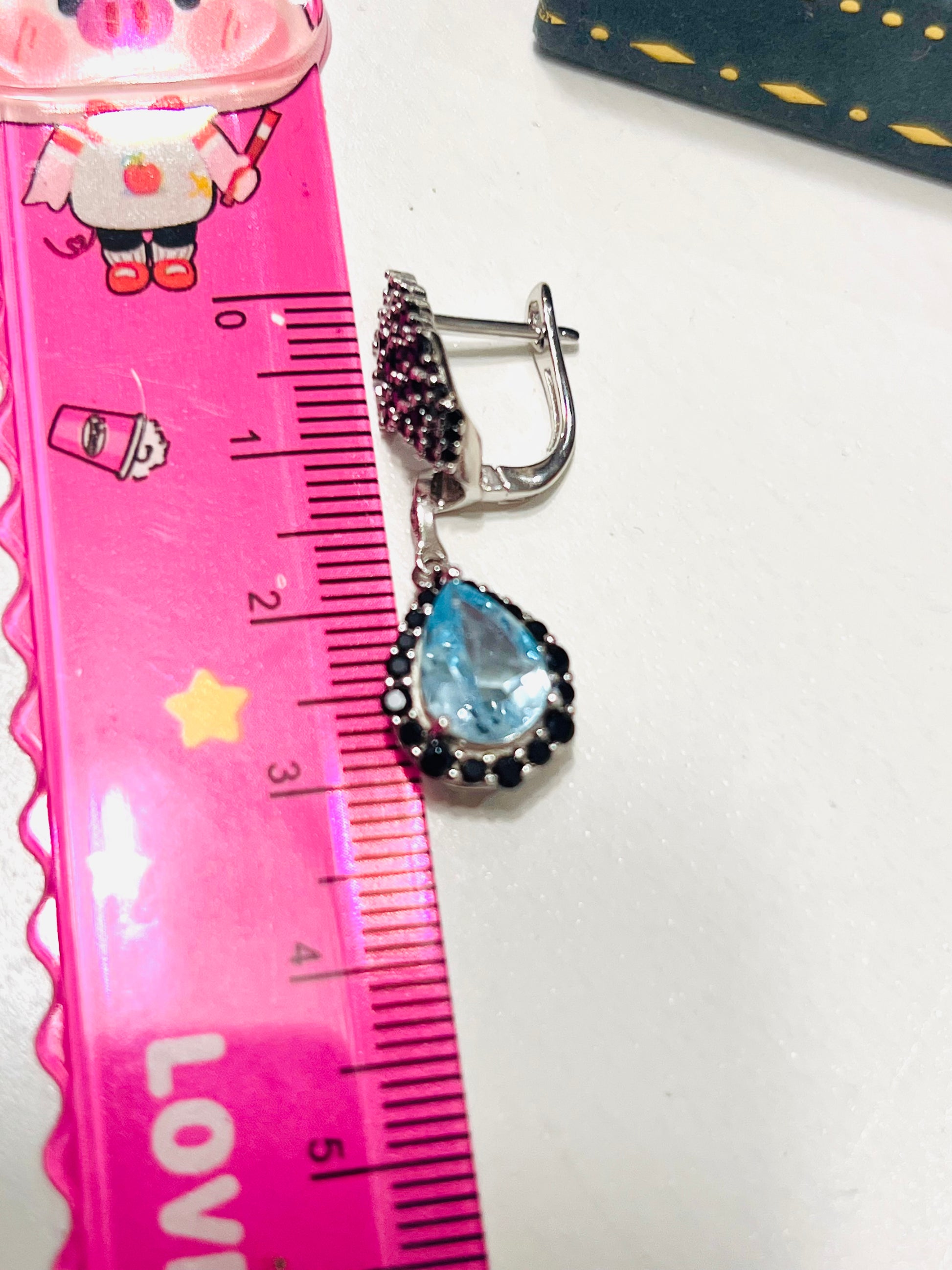 Handmade Natural Topaz and Spinel Set