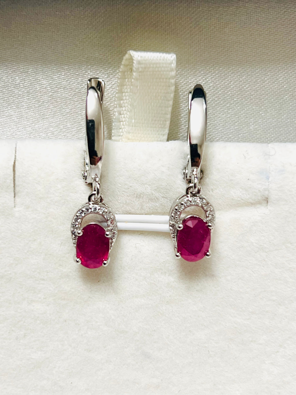 Handmade Burmese Pink Ruby Earrings