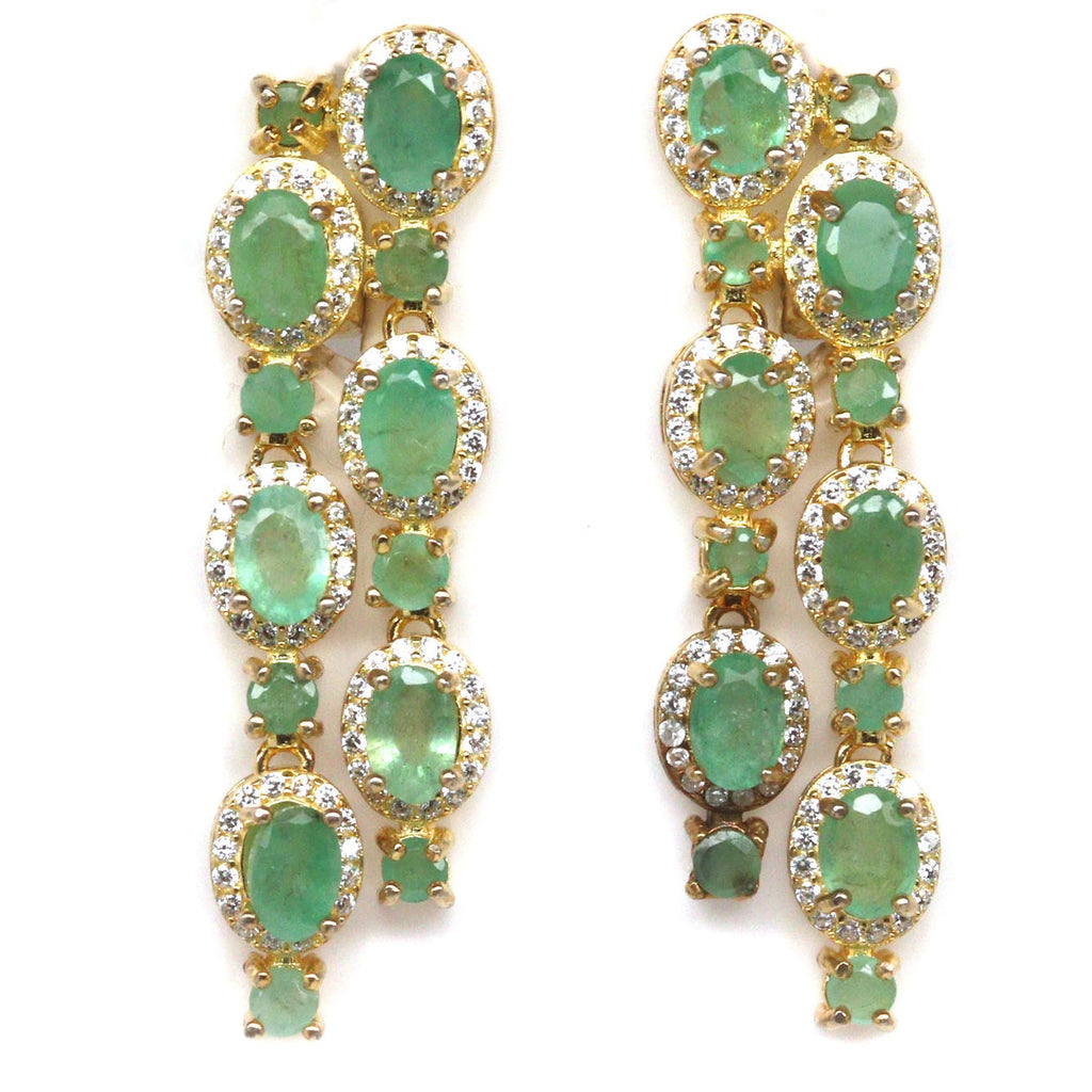 Handmade Colombian Emerald Earrings