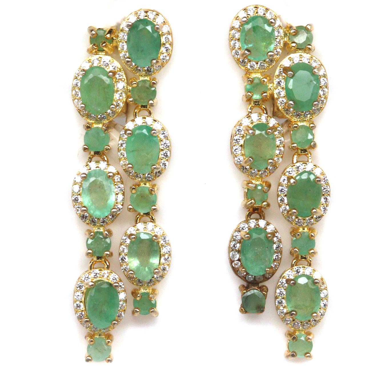 Handmade Colombian Emerald Earrings