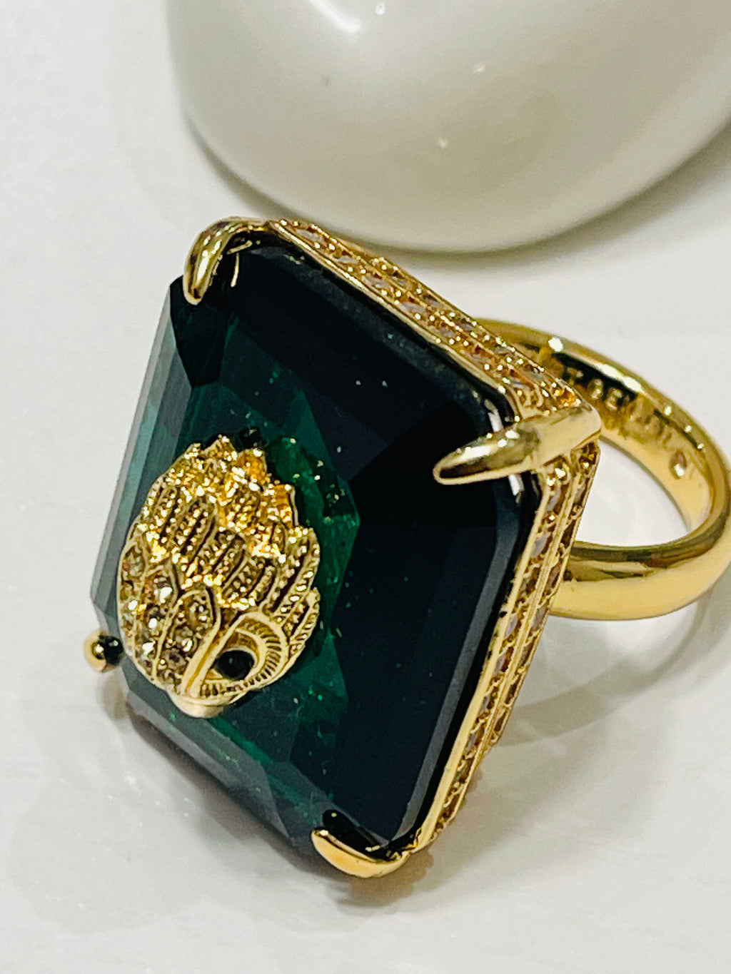 Kurt Geiger Statement Crystal Cocktail Ring (only size 9)