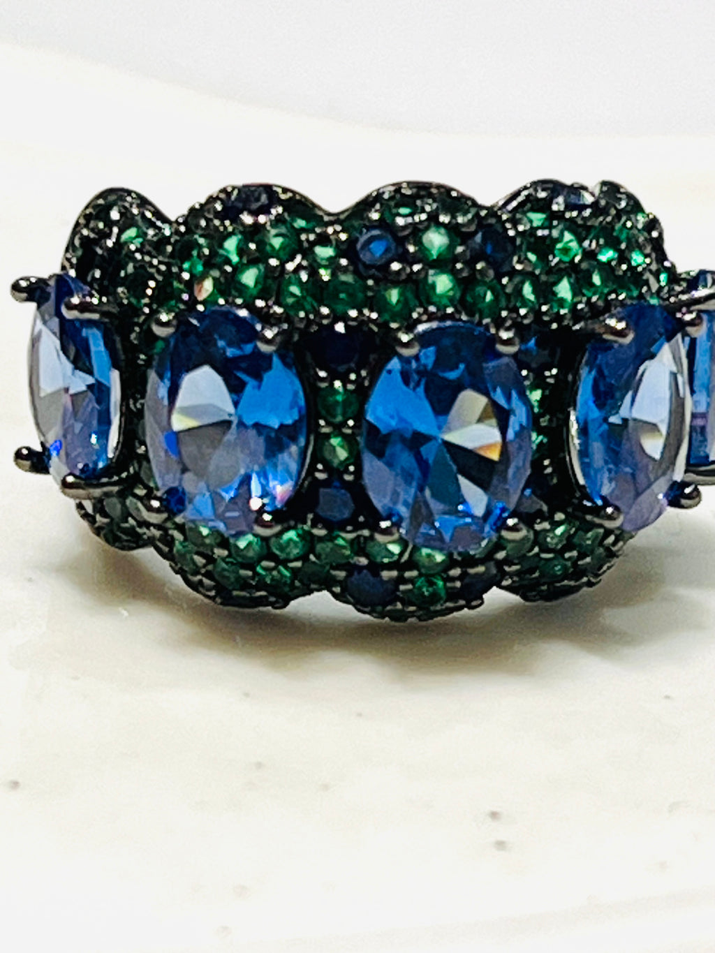 Sapphire Mirage Cocktail Ring
