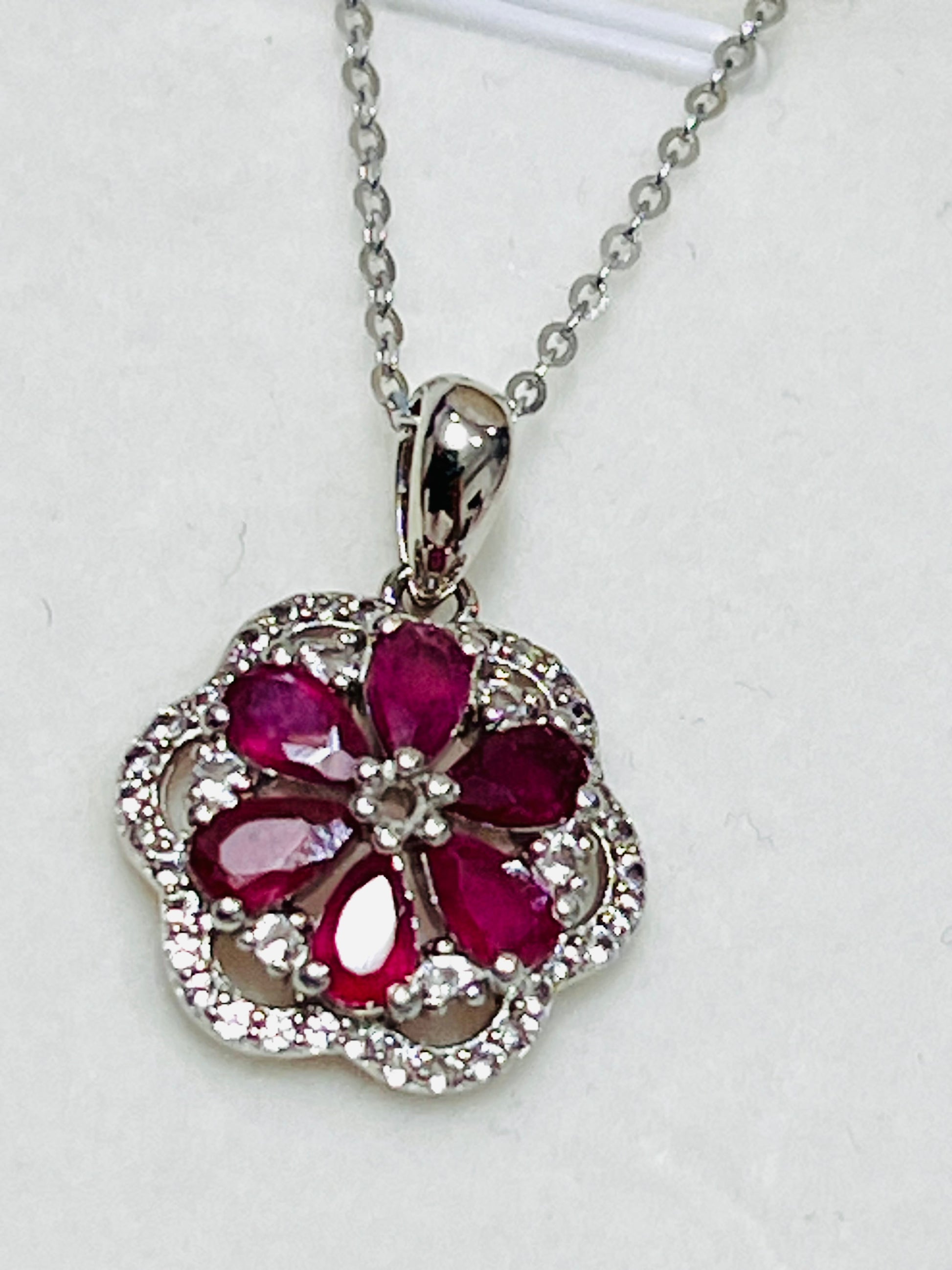 Handmade Natural Ruby Bloom- “The Neptune Set”