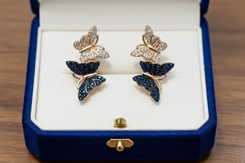 14k Rose Gold Butterfly Set 🦋.