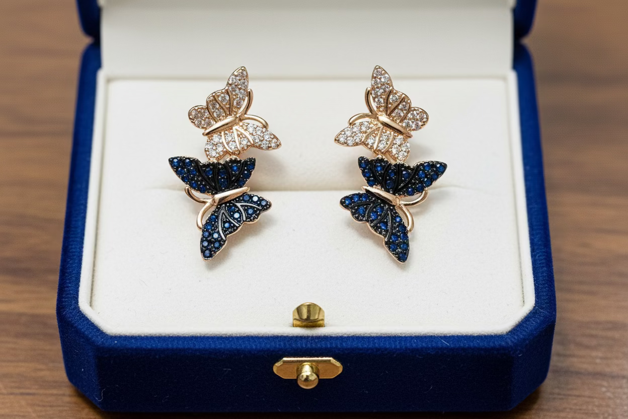 14k Rose Gold Butterfly Set 🦋.