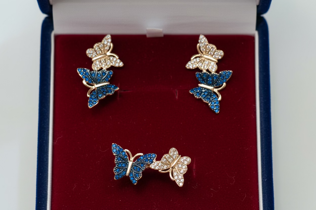 14k Rose Gold Butterfly Set 🦋.