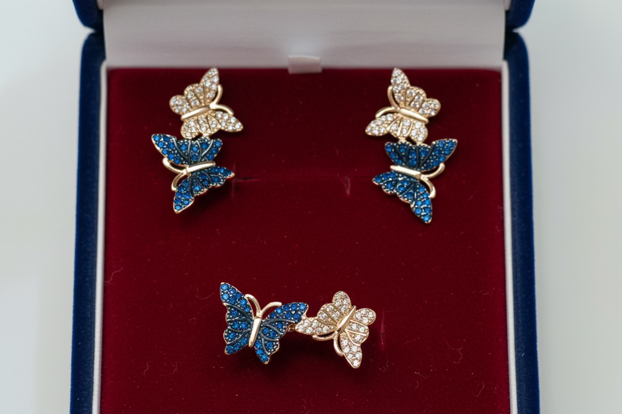 14k Rose Gold Butterfly Set 🦋.