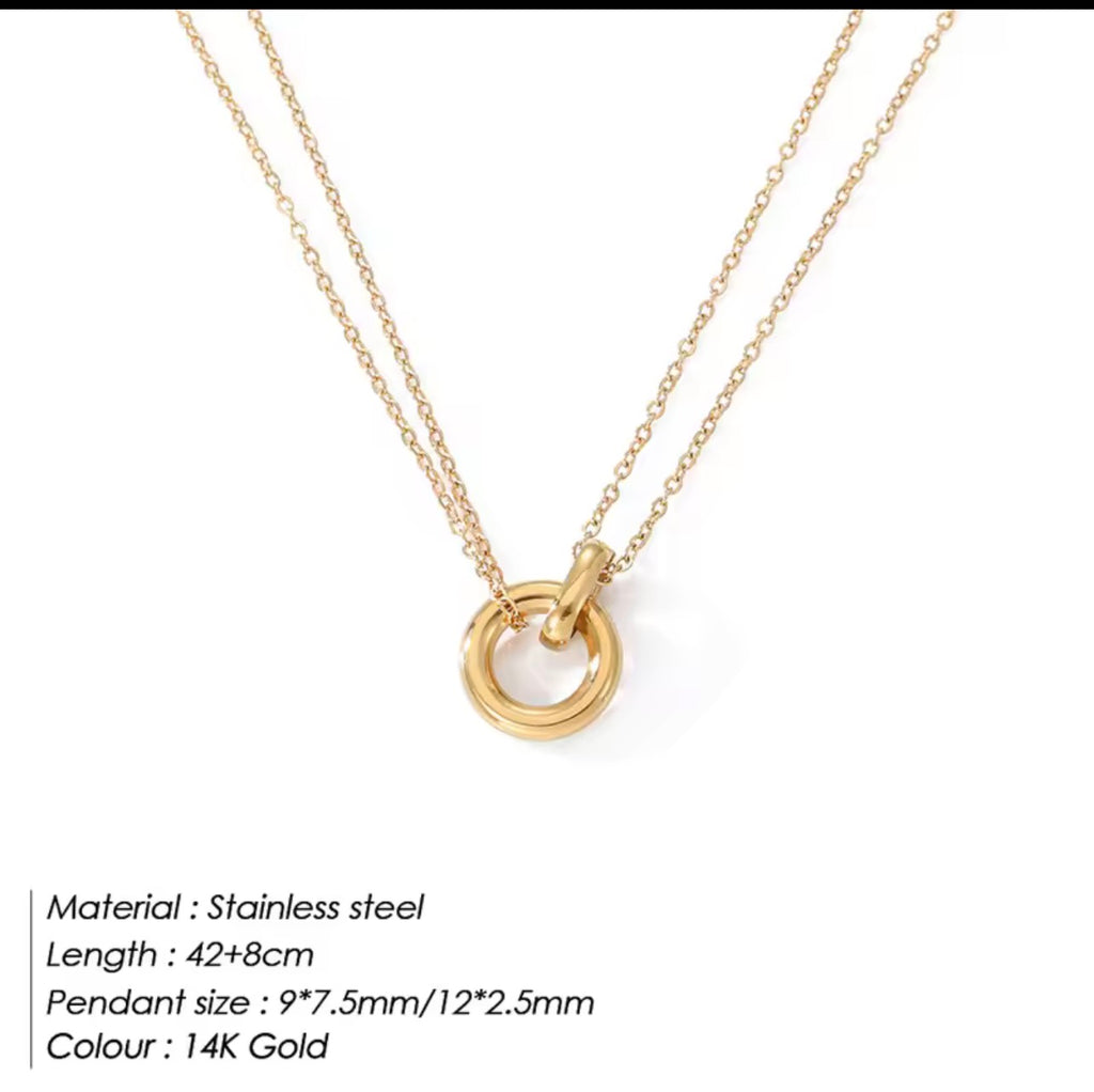 Simple yet chic waterproof PVD Gold Plated Necklace