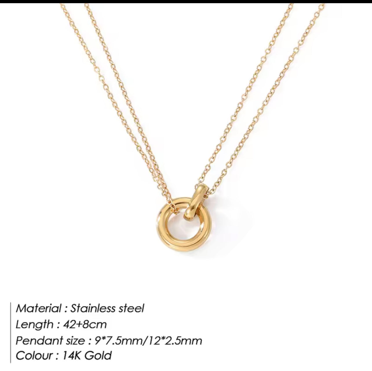 Simple yet chic waterproof PVD Gold Plated Necklace