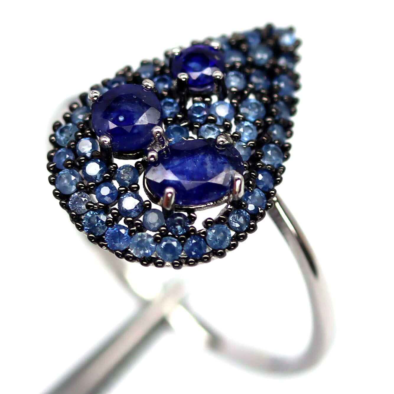 Handmade Natural Sapphire "Midnight Blue" Set