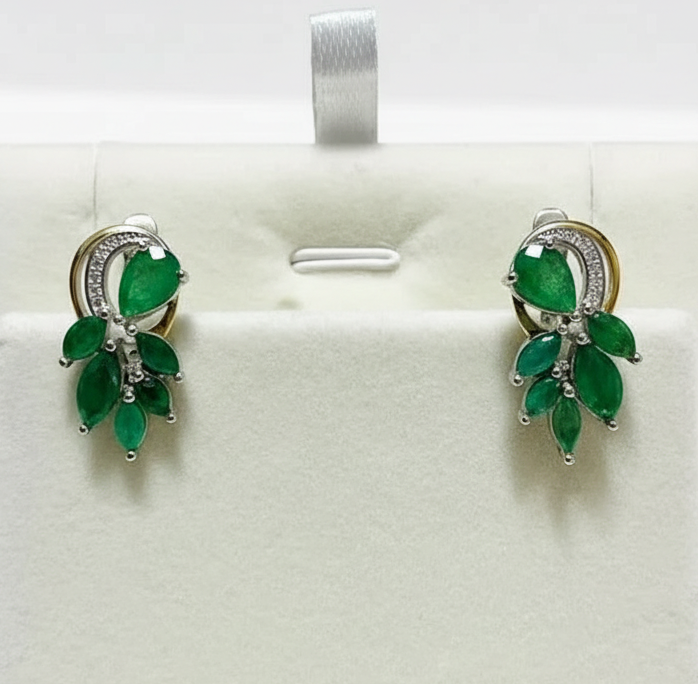 Artisan Emerald Earrings – Natural Colombian Gems