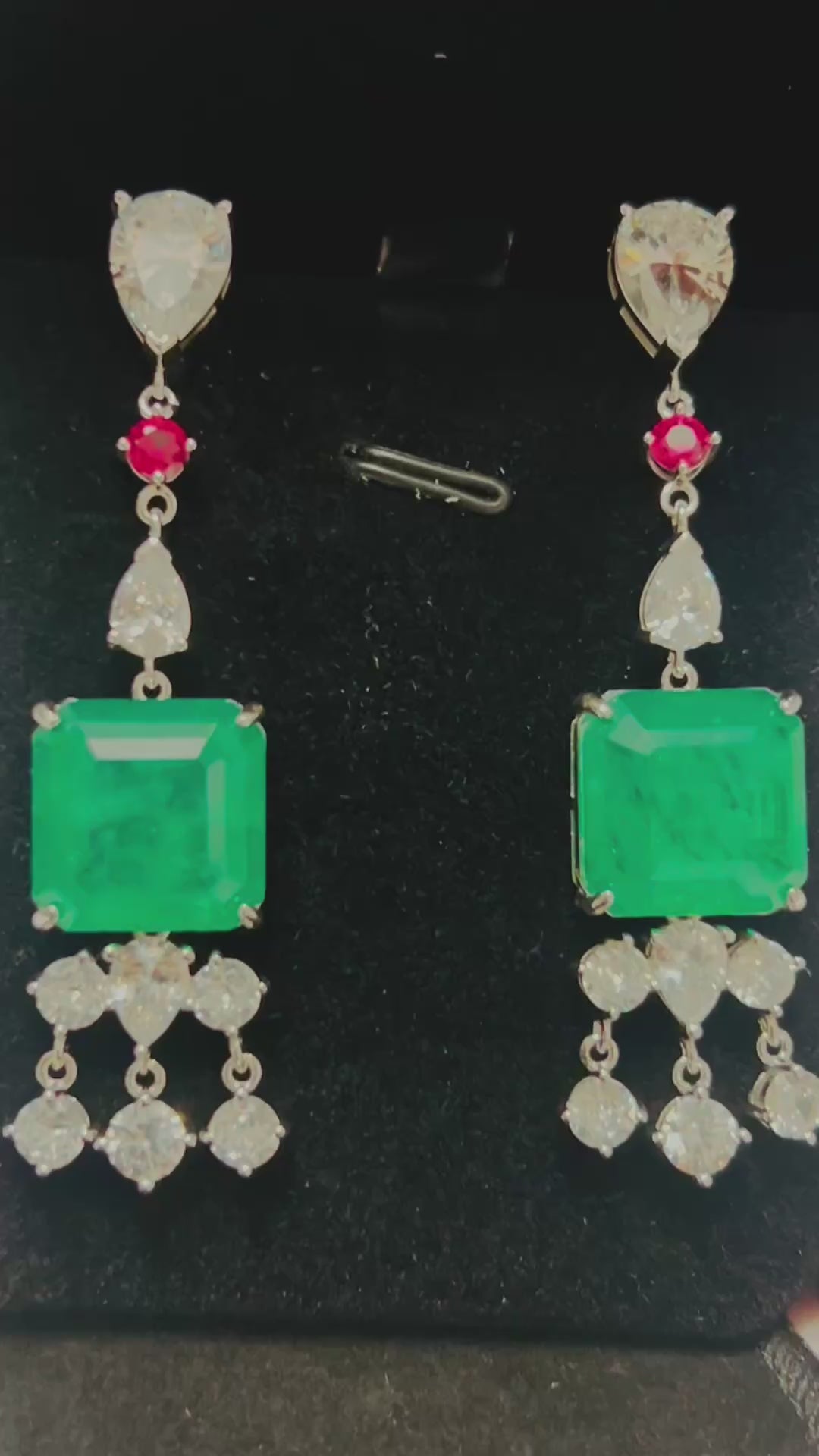 10.5CT Handmade Zambian Emerald Drop doublet Earrings