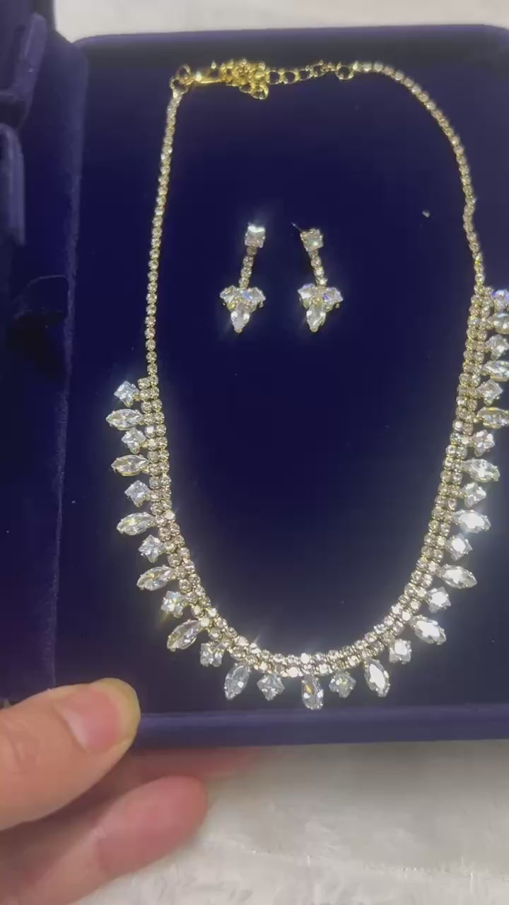 Ashby Golden American Diamond Necklace set