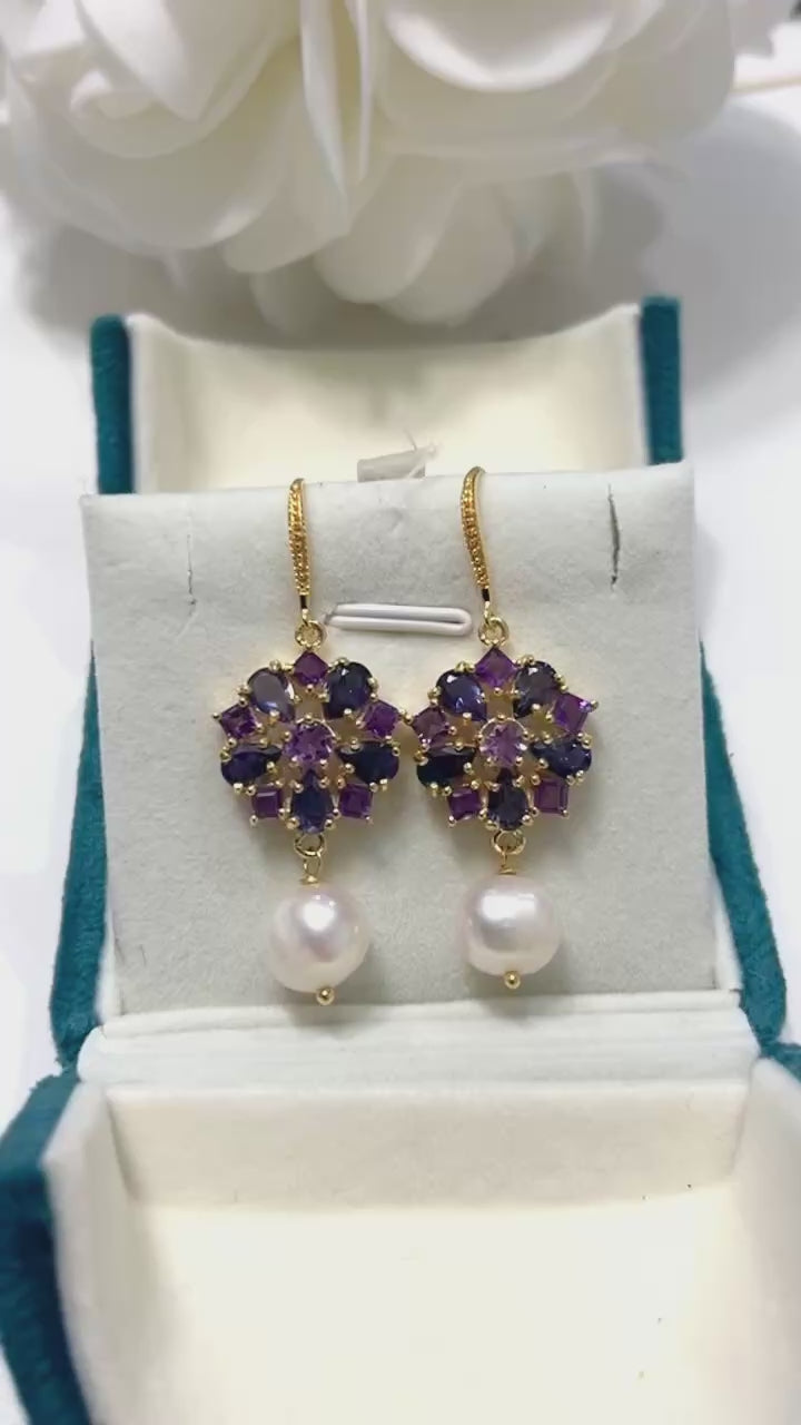 Handmade Genuine Pearl drop earrings