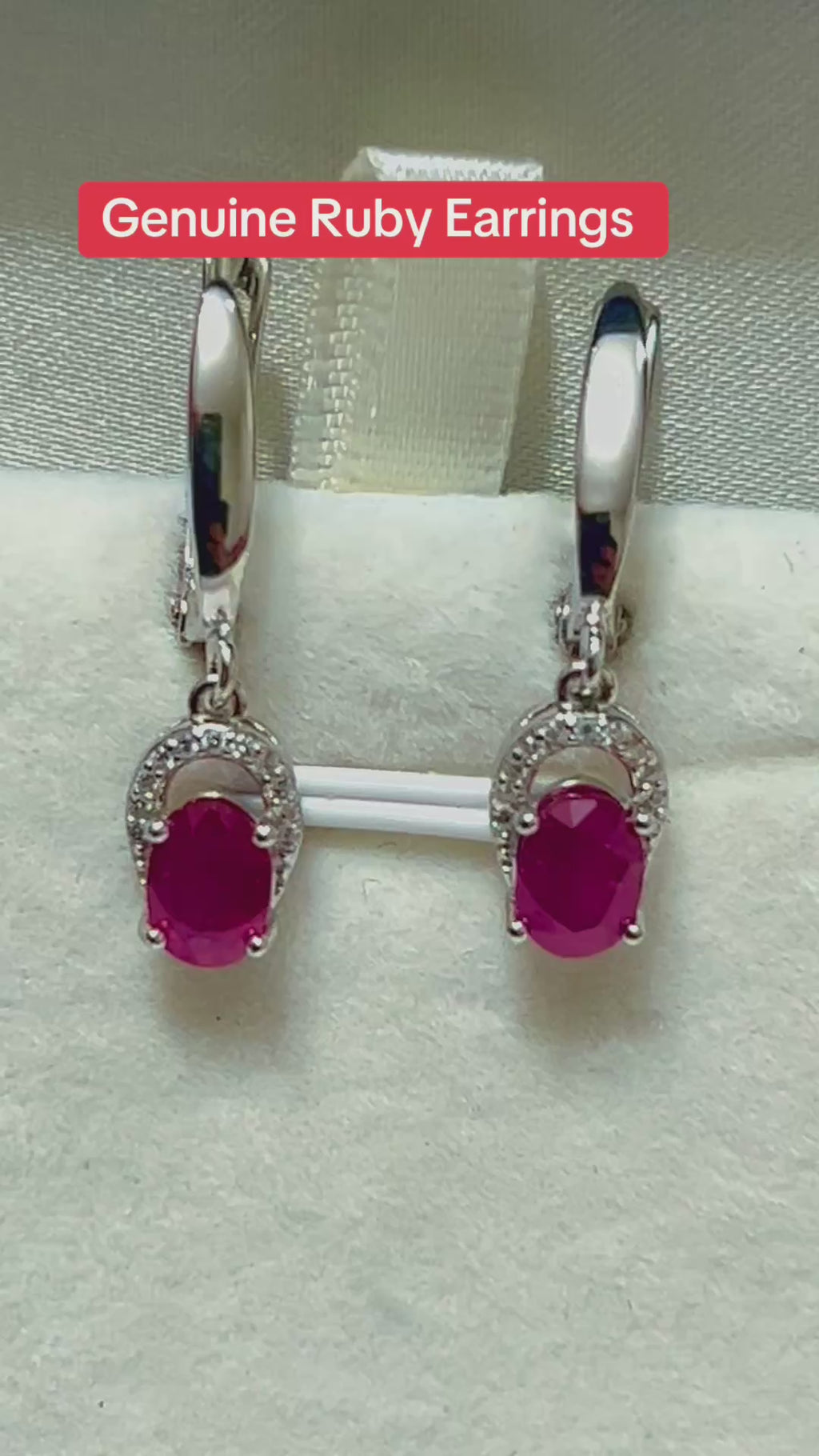 Handmade Burmese Pink Ruby Earrings