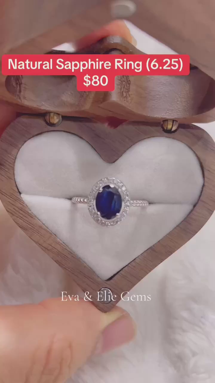 A classic and beautiful natural sapphire solitaire ring.