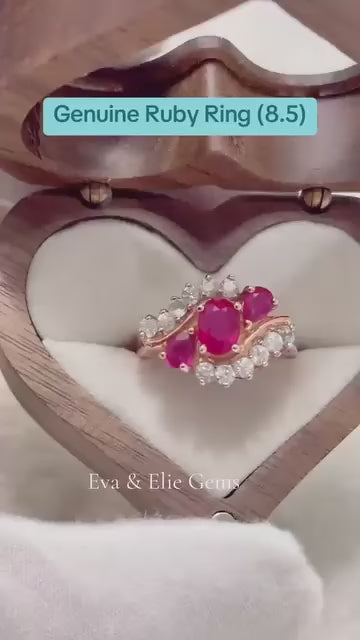 A beautiful ring featuring natural Burmese rubies.